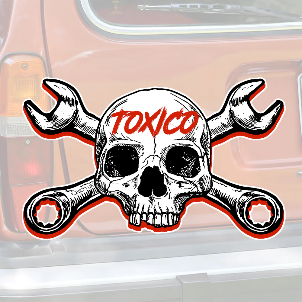 Crossed Spanners Sticker
