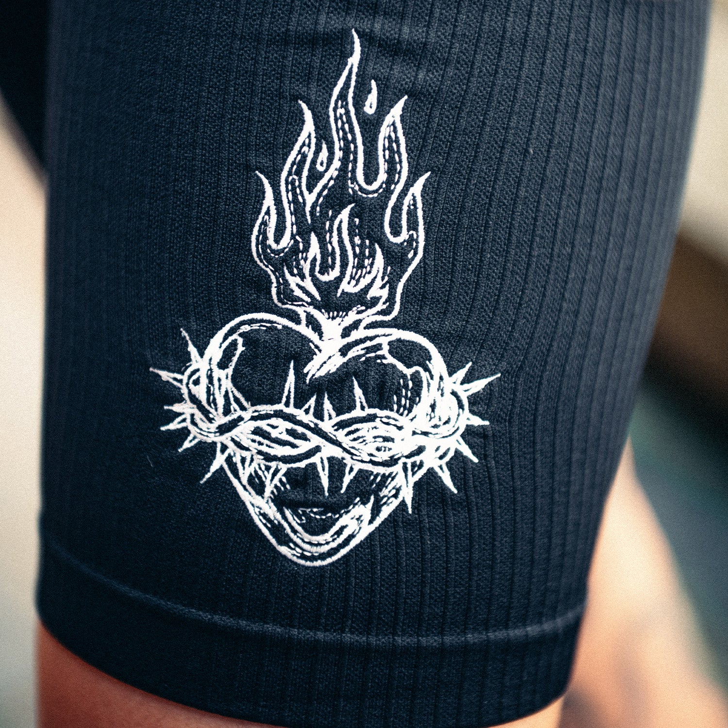 Heart & Thorns Ribbed Shorts - Image 3