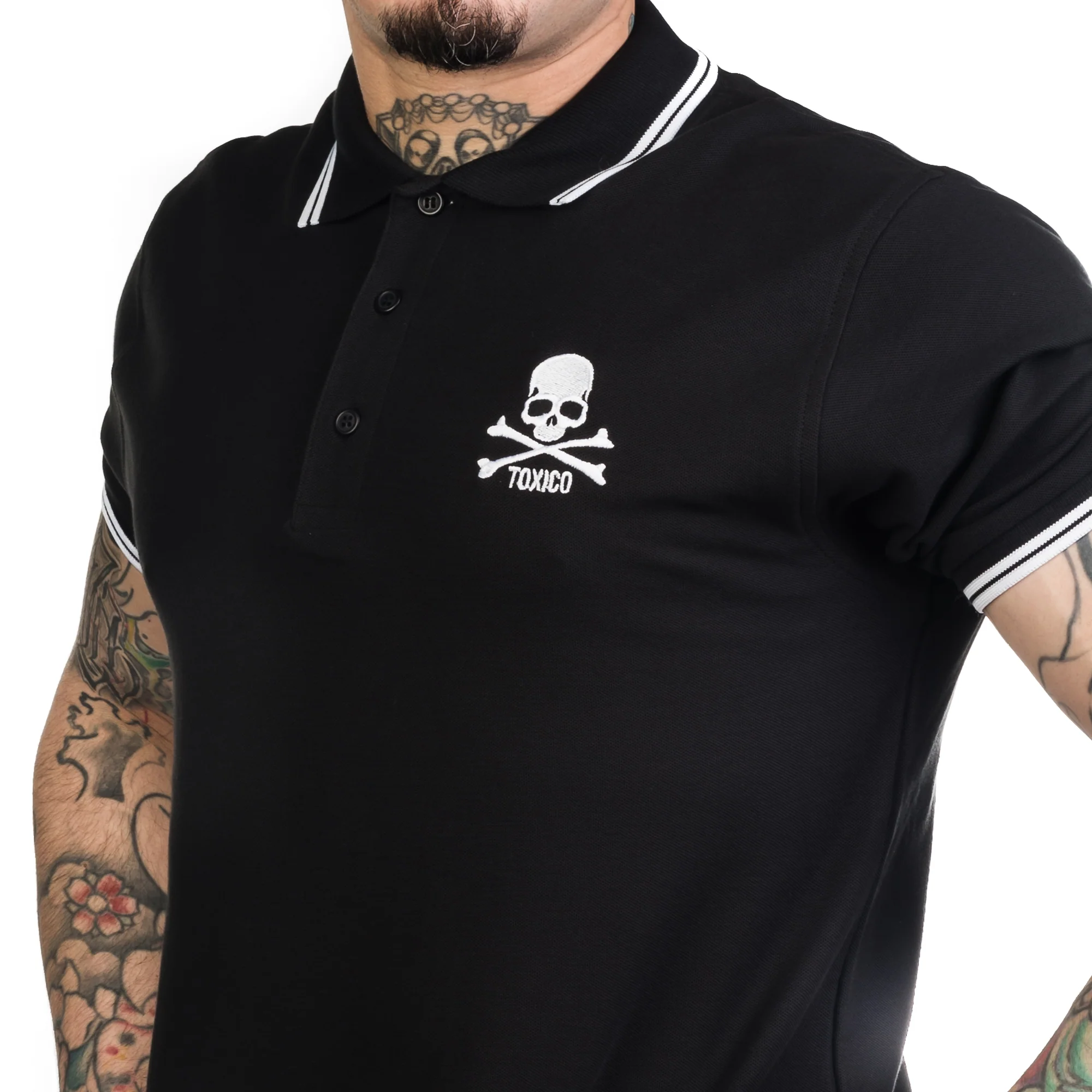 Skull & Bones Polo Shirt - Image 3