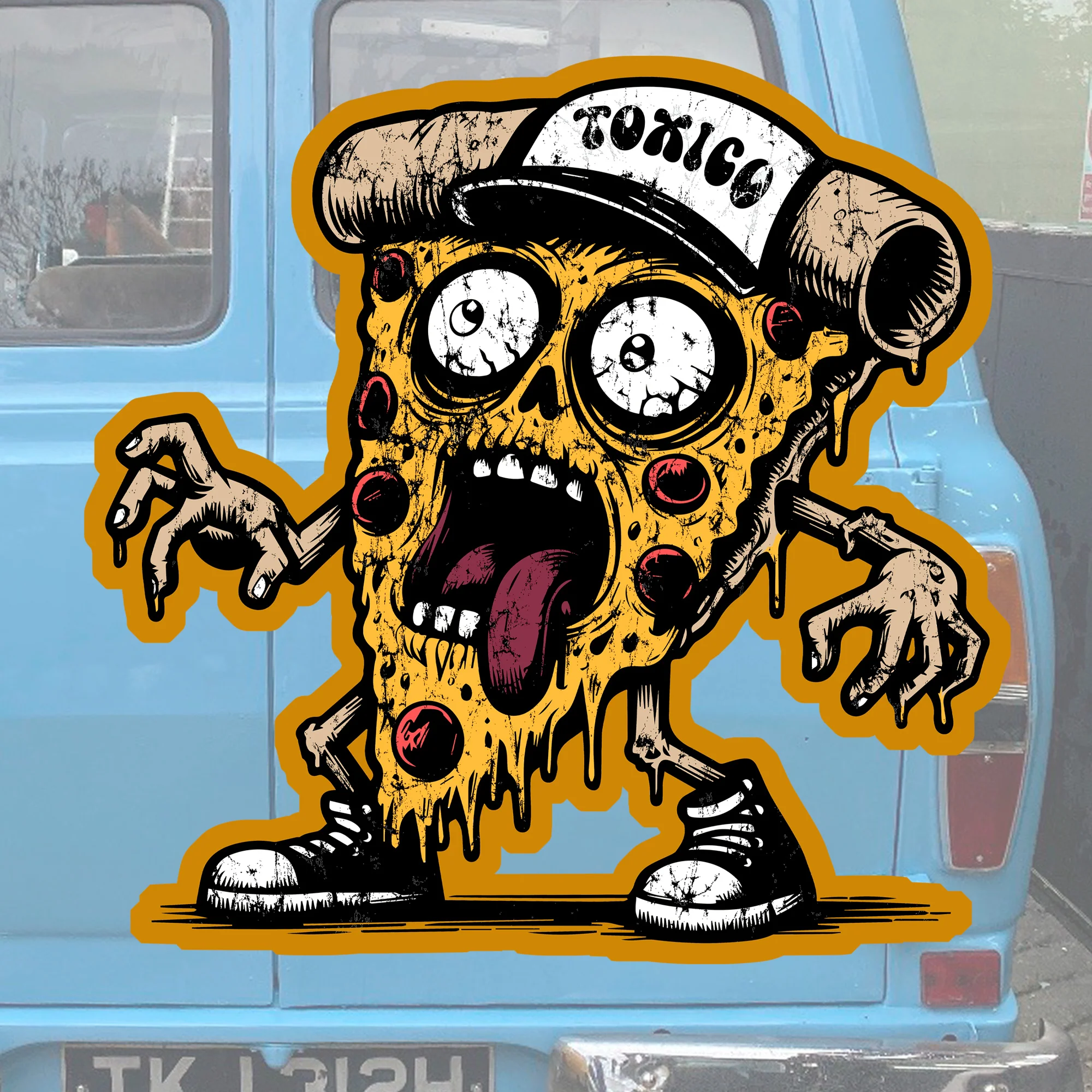 Pizza Monster Sticker