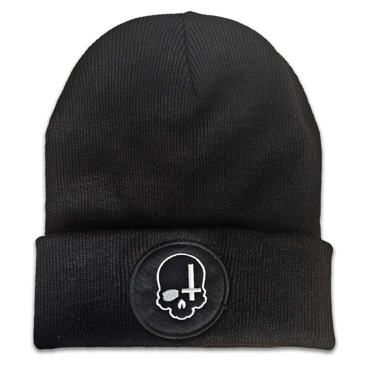 Skull Cross Patch Beanie