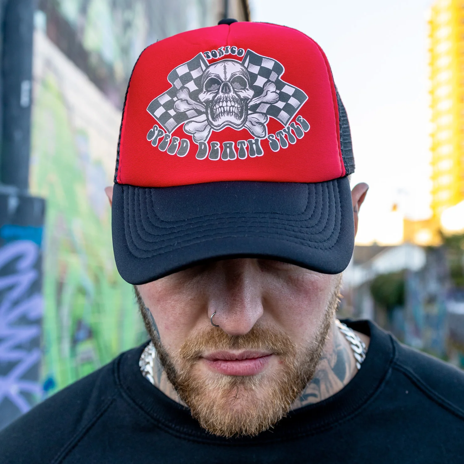 Speed Death Flags Trucker Hat - Image 2