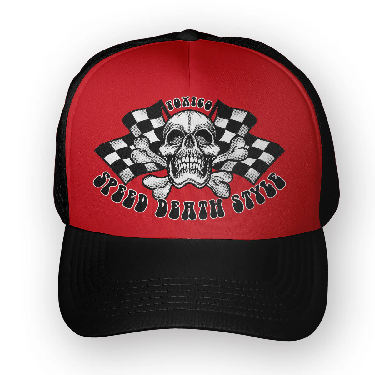 Speed Death Flags Trucker Hat - Image 3
