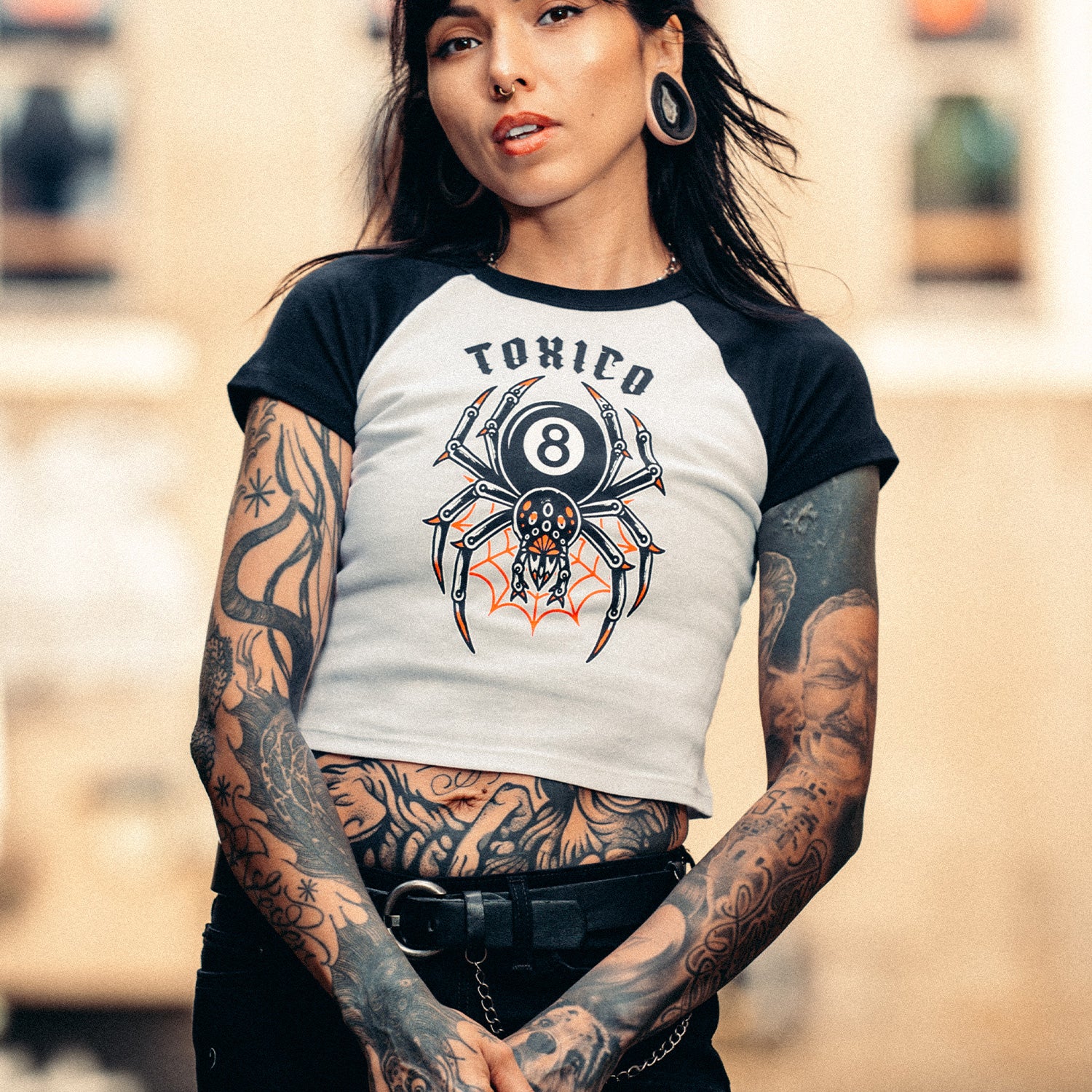 Spider Raglan Baby Tee
