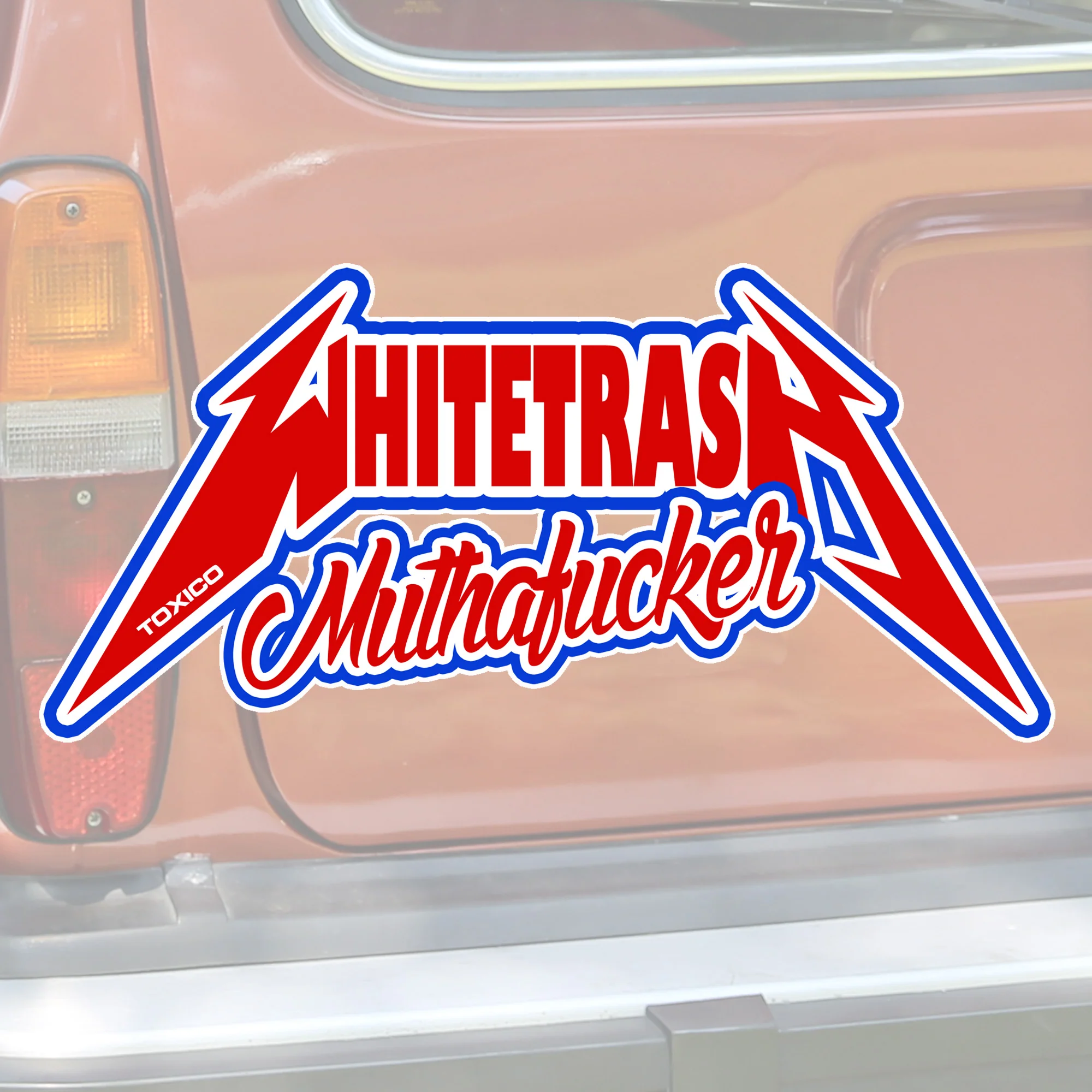 Whitetrash Metal Sticker