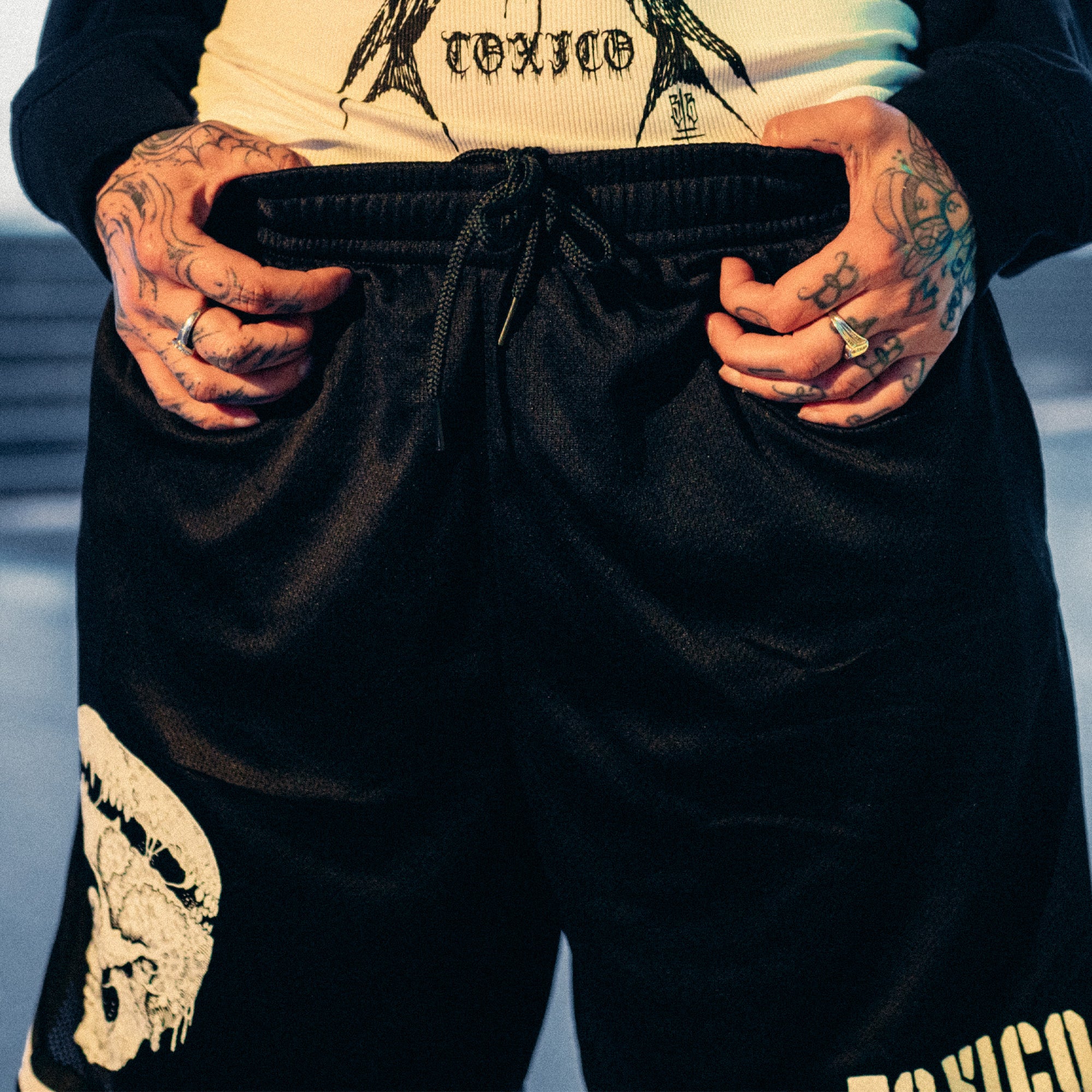 Wasteland Skull Mesh Shorts - Image 3