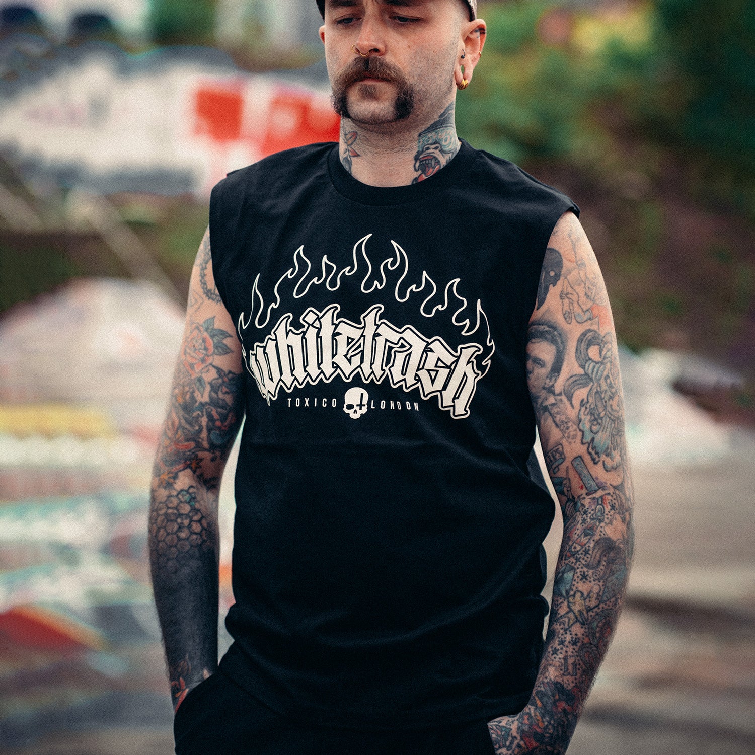 Whitetrash Flames Tank