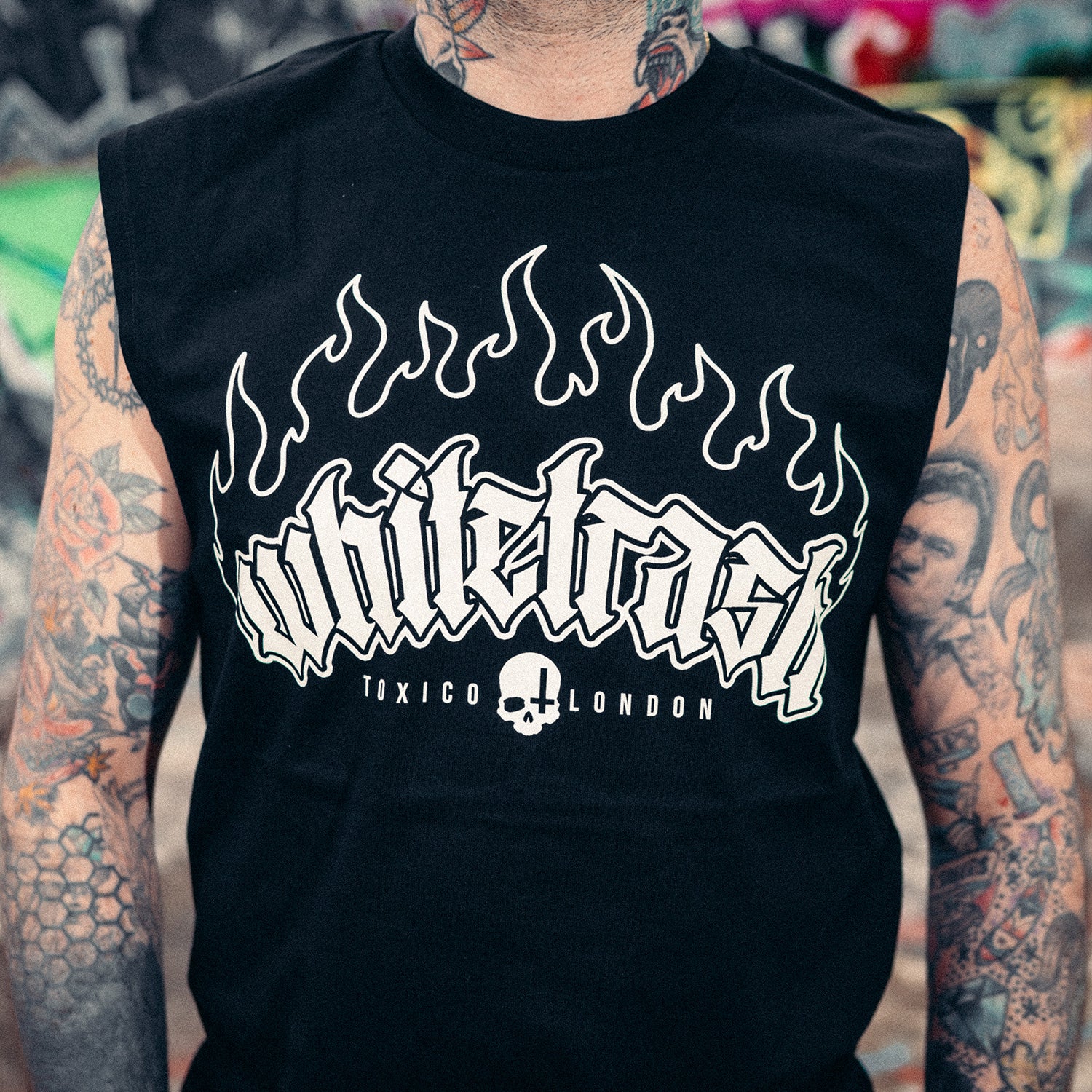 Whitetrash Flames Tank - Image 2